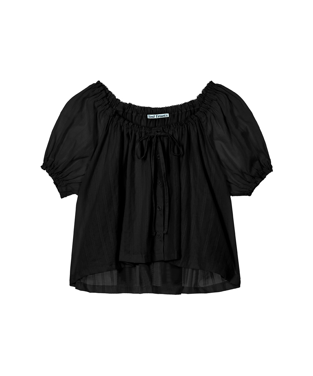 로제프란츠 Puff Ribbon Blouse [Black] 상품 이미지 2