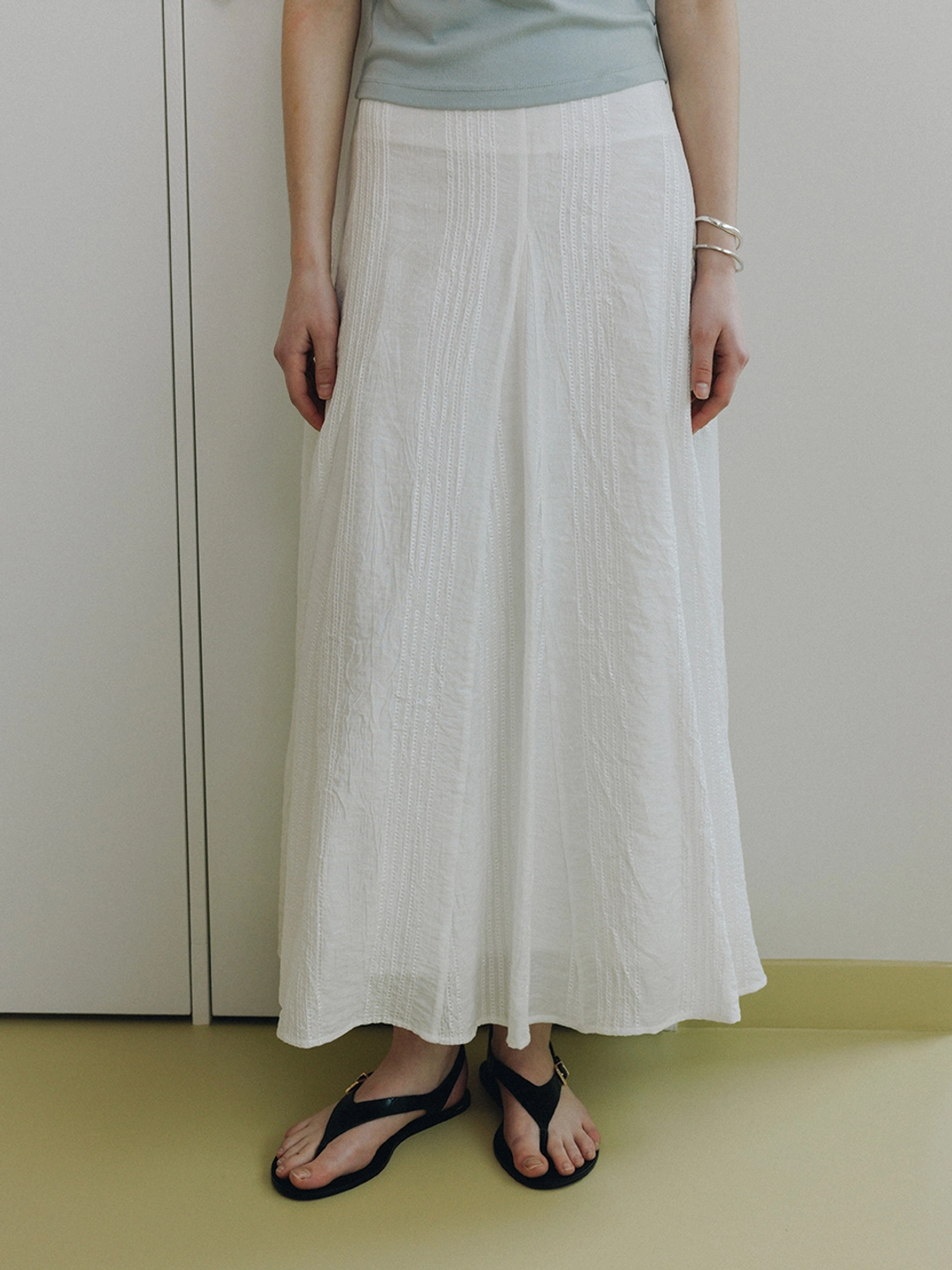 루에브르 Panel Volume Flare Skirt SW6MS743_2color 상품 이미지 2