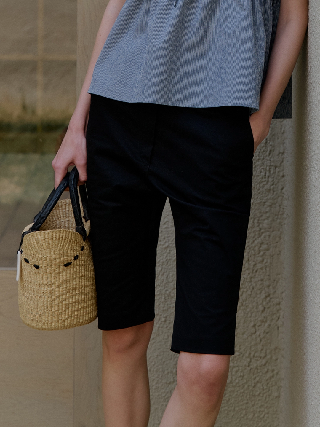 아워코모스 comos 1416 slim biker pants (black) 상품 이미지 2