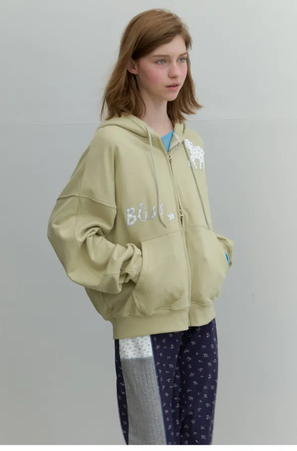 Bliss Zip-up Pale Green