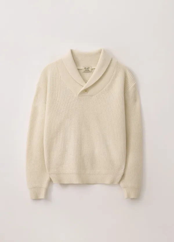 Arles Shawl Collar Knit (Cream)