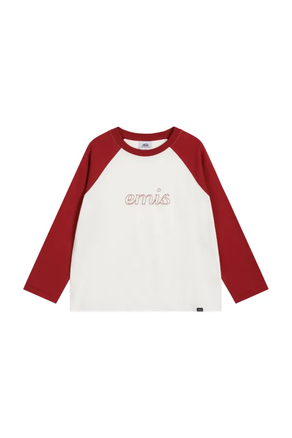 (W) 3/4 SLEEVE RAGLAN T-SHIRT-WHITE
