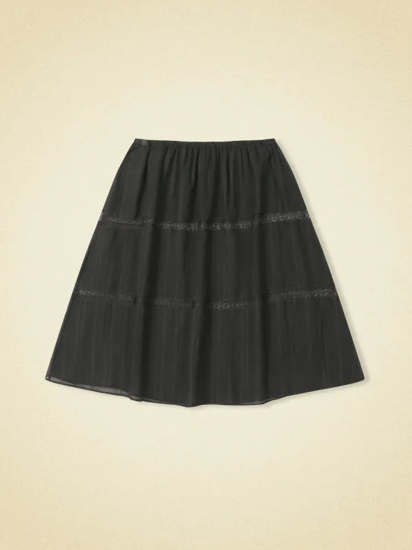 airy skirt - charcoal