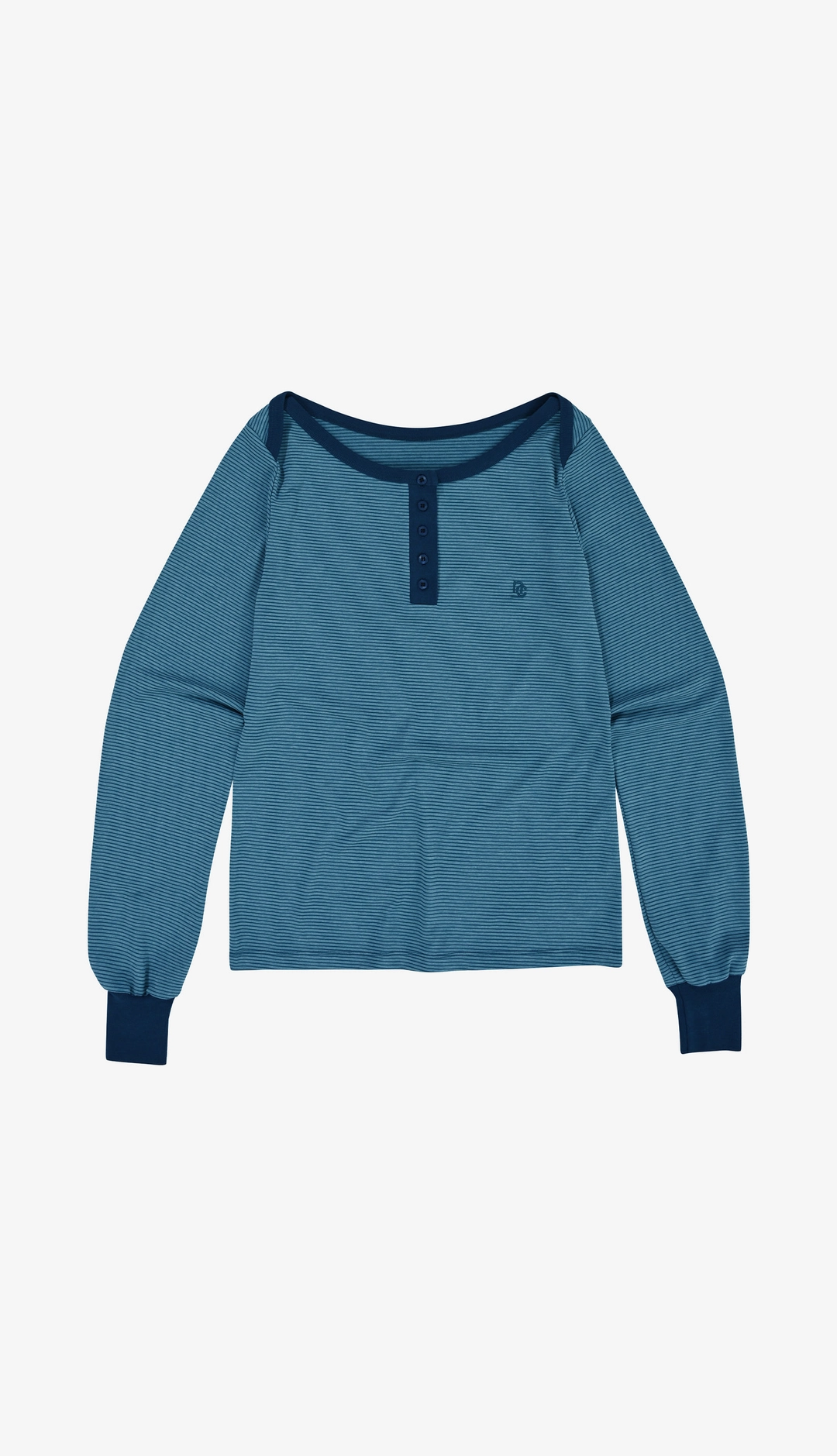 노컨텐츠 227. Boatneck Stripe T _ Blue 상품 이미지 1