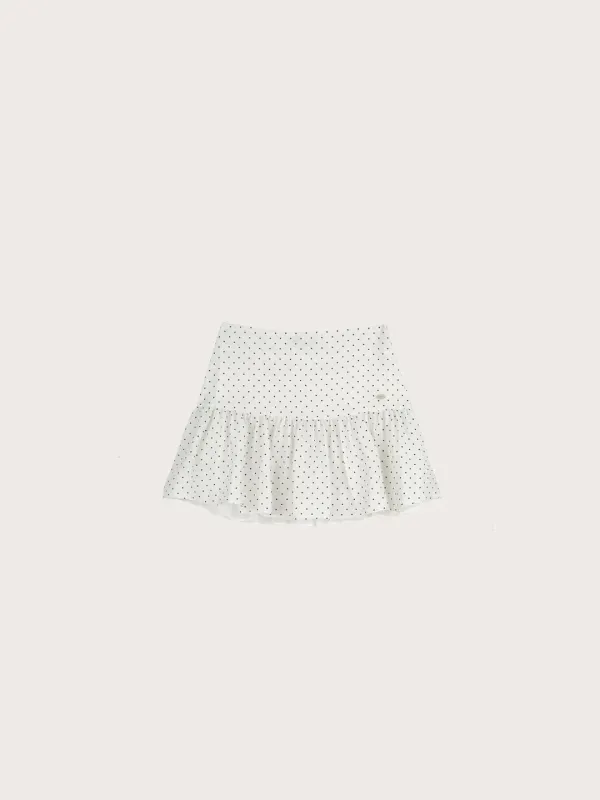 레일리 도트 스커트[IVORY]*오늘 출발