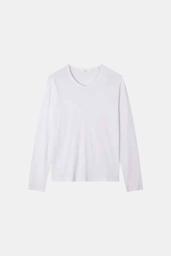 [2nd] V Neck Long Sleeve in White