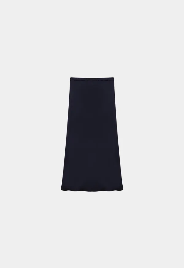 CLOUDY SATIN FLARED SKIRT