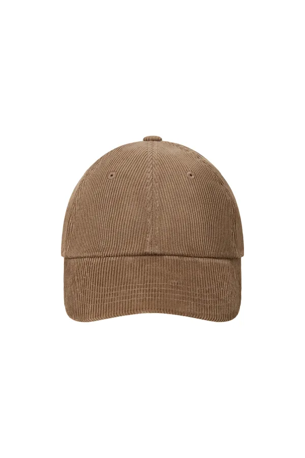 EMIS TAG CORDUROY BALL CAP-BROWN