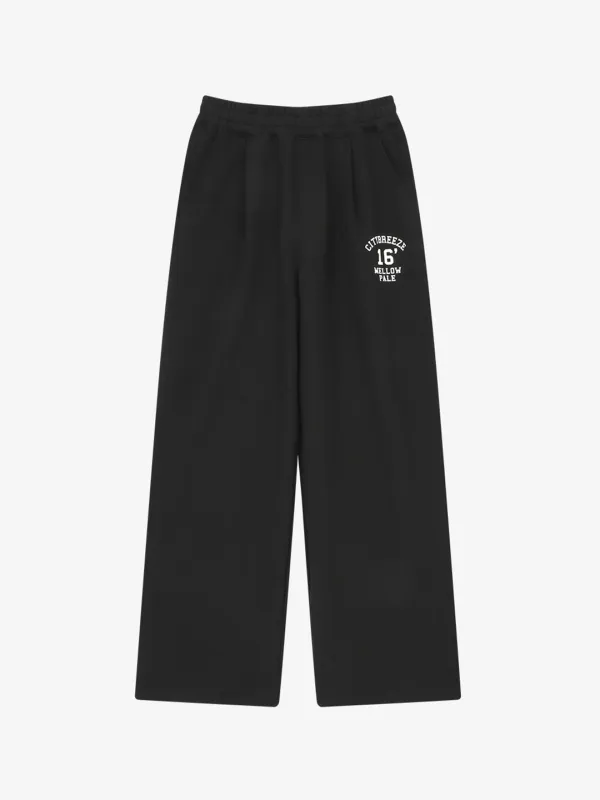 2WAY 아치 로고 스웨트 팬츠_BLACK