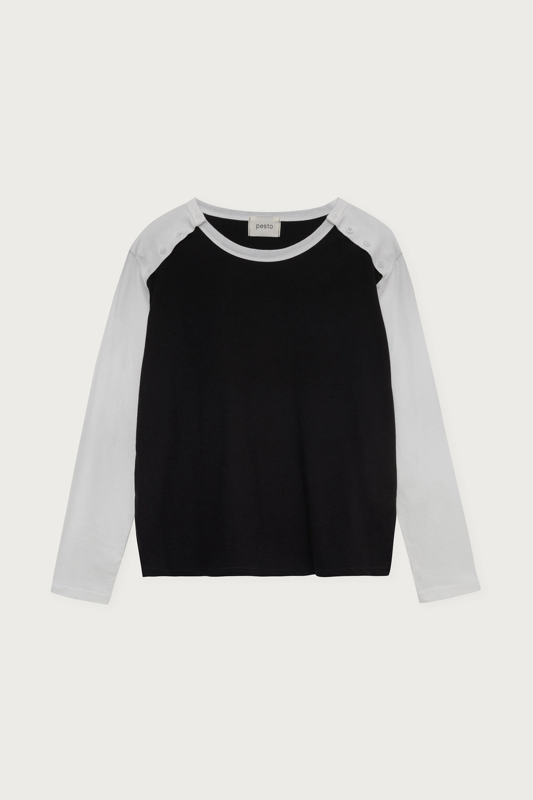 페스토 BUTTON RAGLAN T-SHIRT DARK MOON 상품 이미지 1