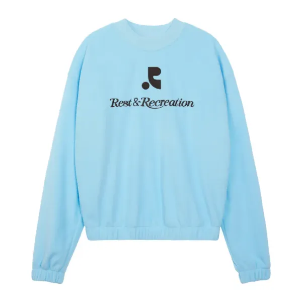 LOGO FLEECE SWEATSHIRT - BLUE