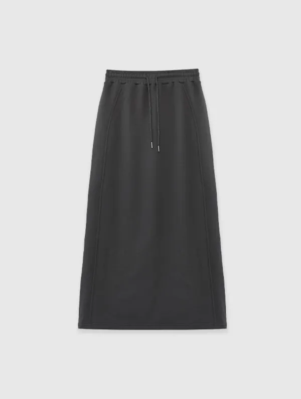 [6th 재입고] Po Logo Maxi Skirt (Charcoal)