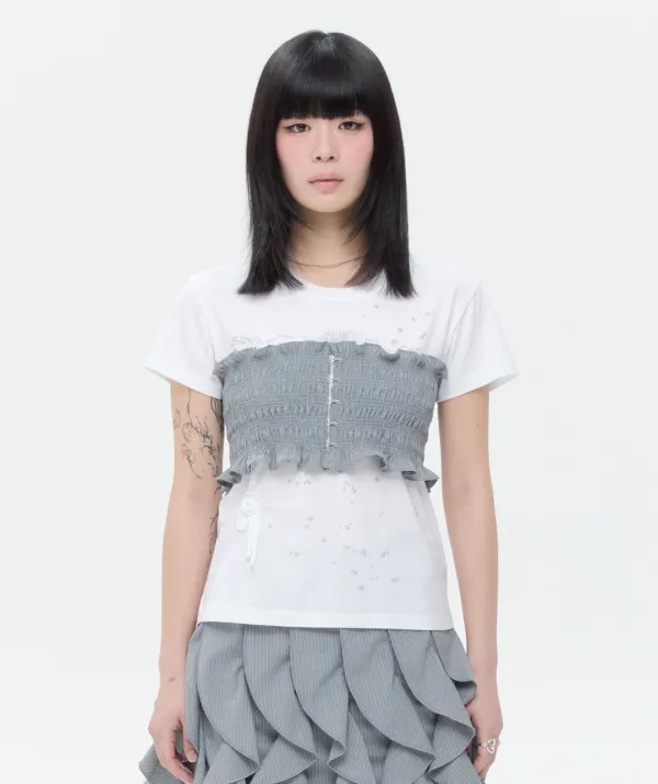 Smocked Hook Top [Gray]