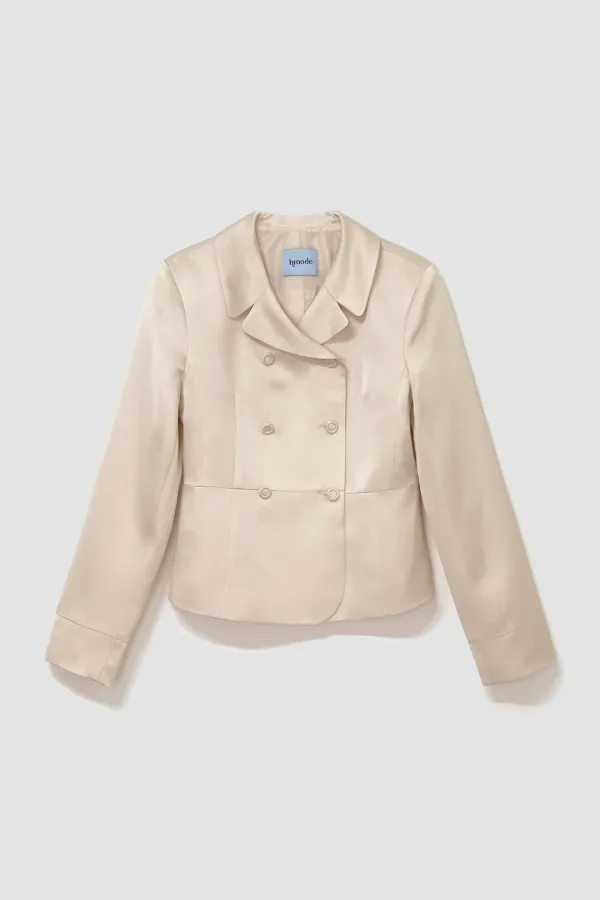 Satin double jacket (베이지)