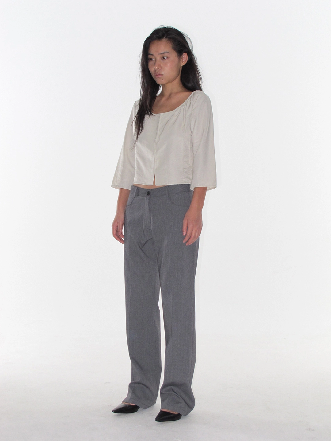 쏘딩키브레드 Ria Ash Gray Blouse 상품 이미지 2