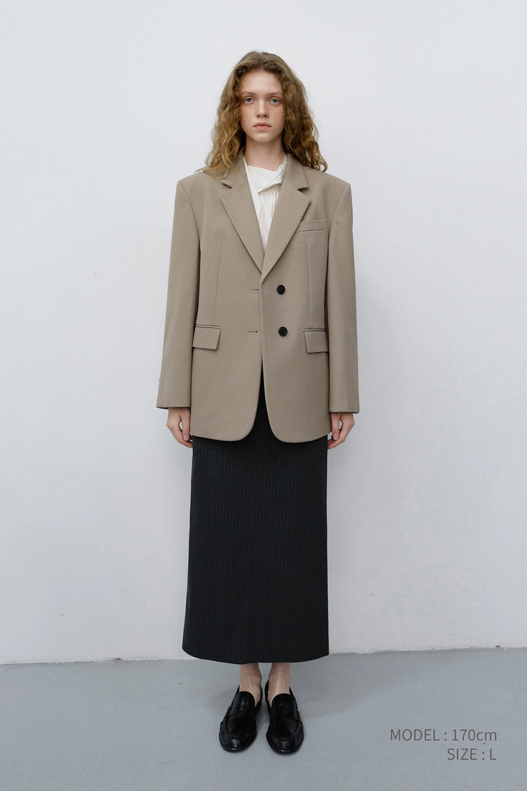 던스트 ESSENTIAL 2 BUTTON WOOL BLAZER SAND BEIGE_UDJA6C202CM 상품 이미지 2