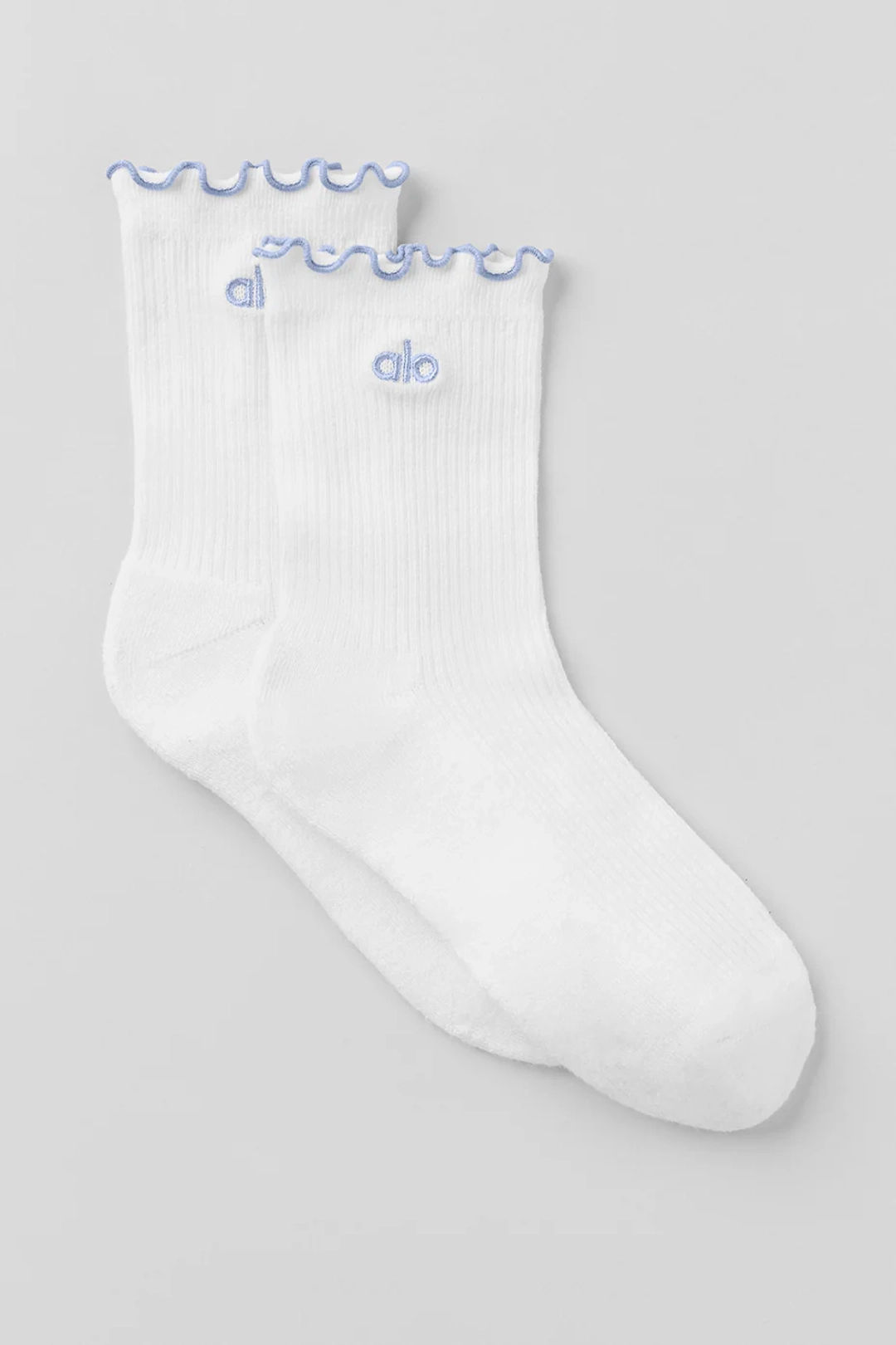 알로요가 Women's Lettuce Edge Sock - White/Winter Frost 상품 이미지 1
