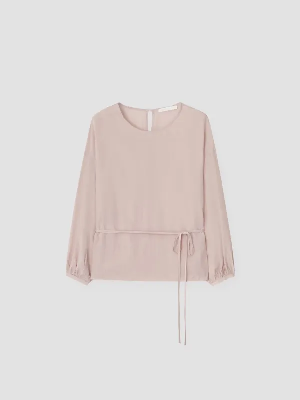 DUSTY ROUND BLOUSE_CORAL PINK_OE3C2MBL90CPK