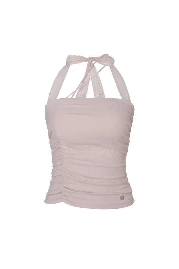ANGEL SHIRRING TOP pink