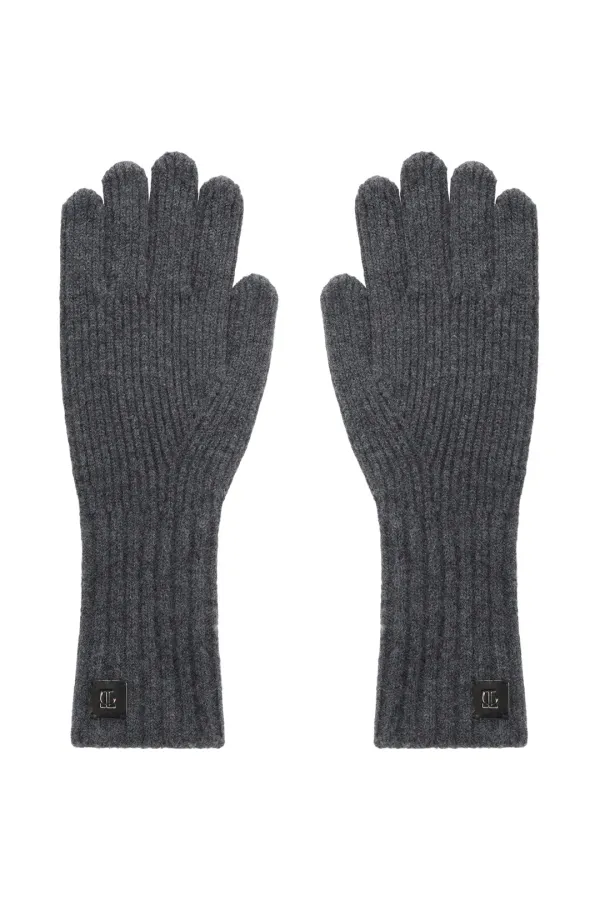 Wool Knit Gloves [ Charcoal ]