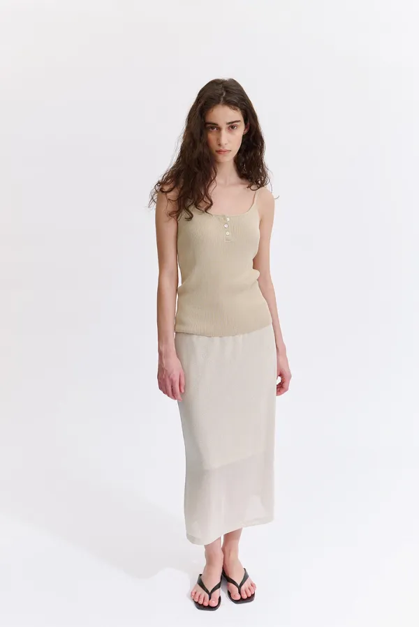 [2ND] Glitter Rib Knit Top in Gold