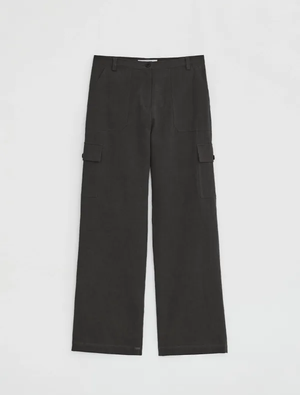COTTON CARGO PANTS [BLACK]