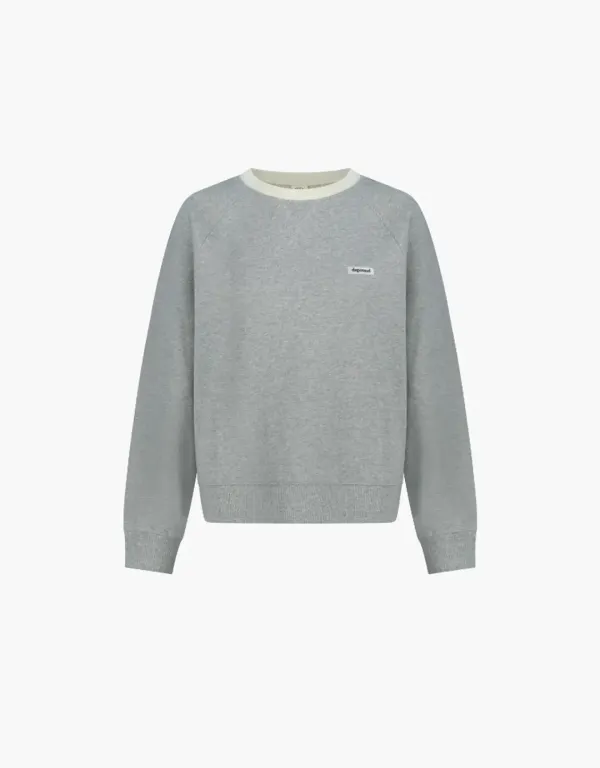 box logo sweatshirt - melange gray