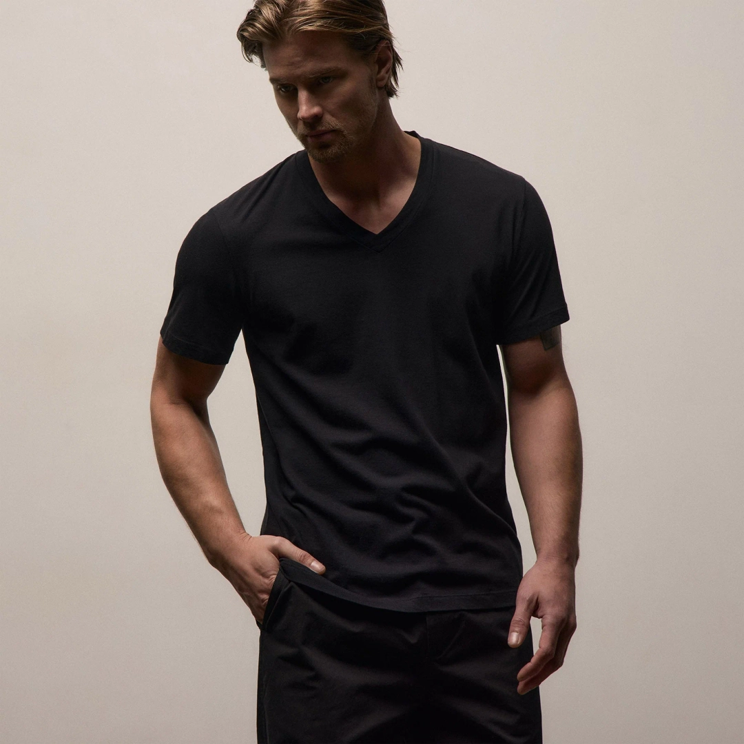 제임스펄스 3 Pack Short Sleeve V Neck Tee - Black 상품 이미지 3
