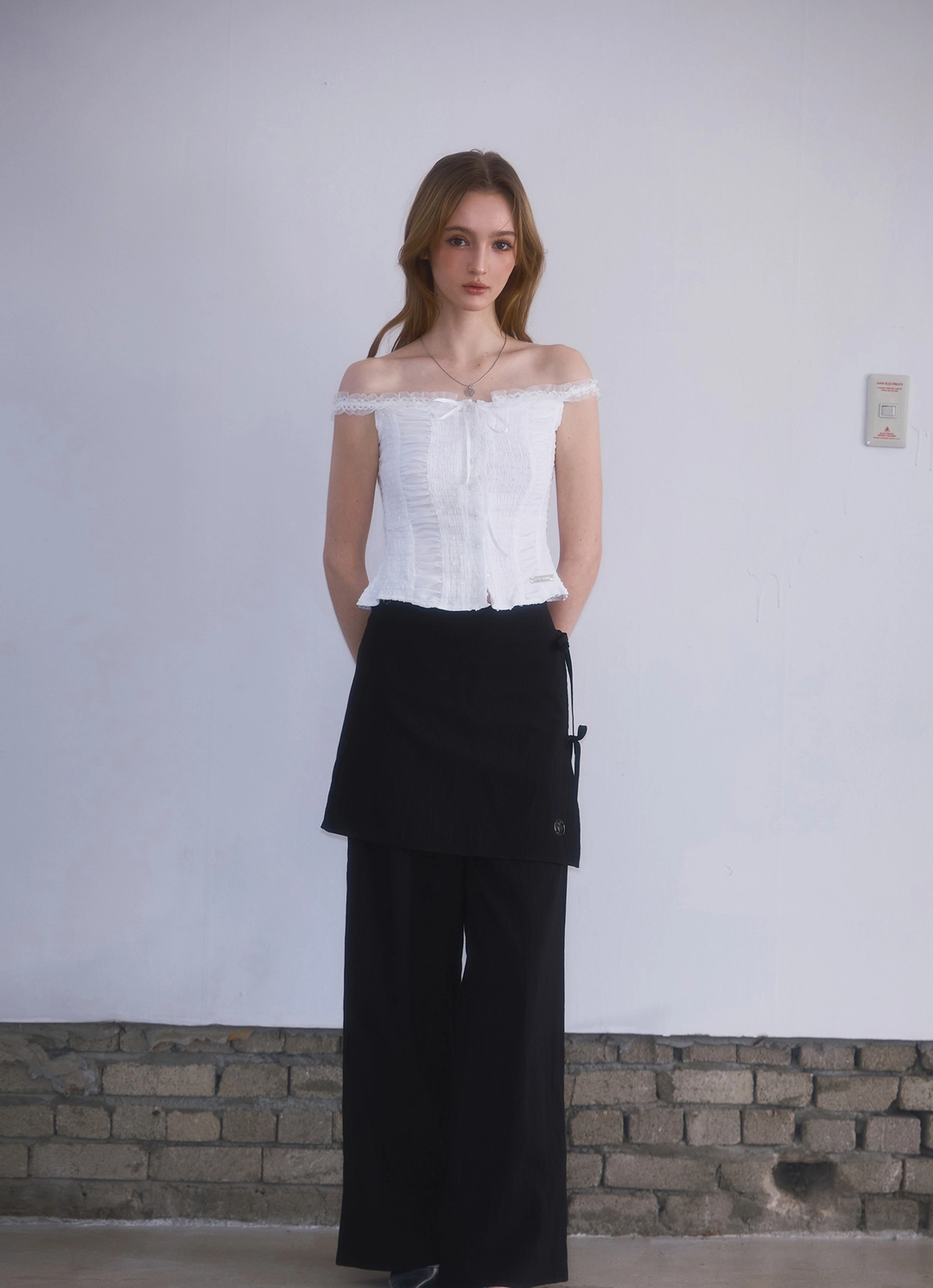 로제프란츠 Lace Off Shoulder Sleeveless [White] 상품 이미지 2