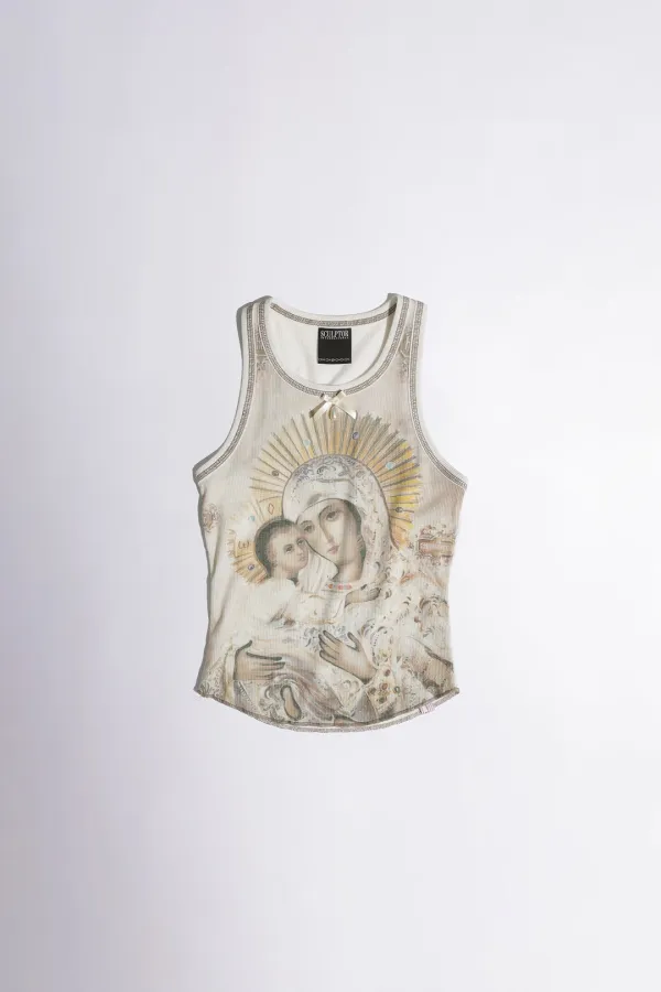 Maria Tear Drop Tank Top Dirty Peach/Raw
