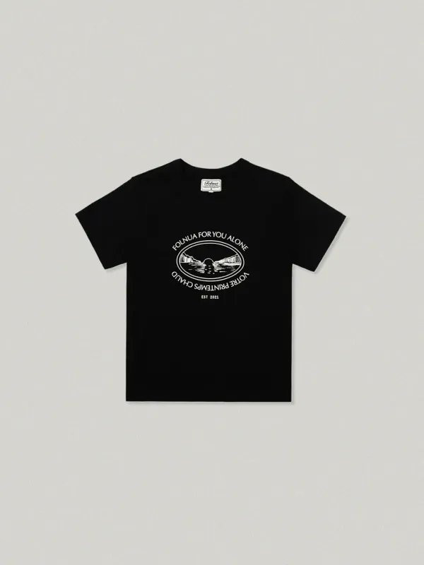 Sunrise Half Sleeve T-shirt - black선라이즈 하프 슬리브 티셔츠