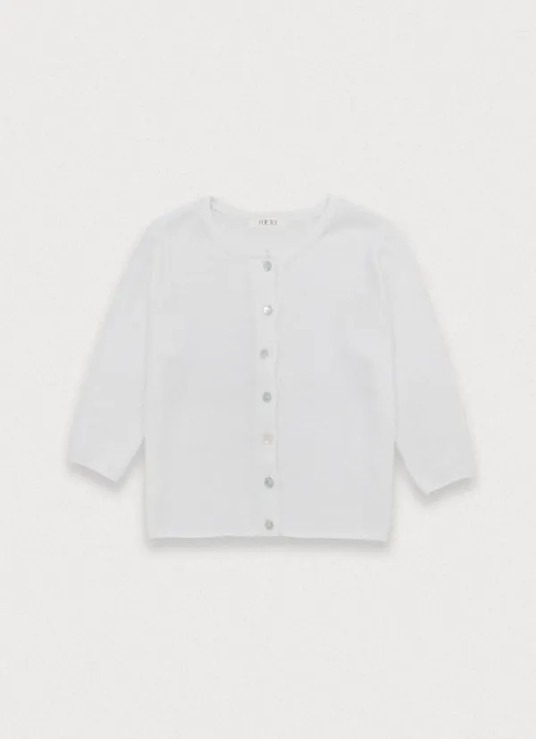 Heart paper cardigan - white