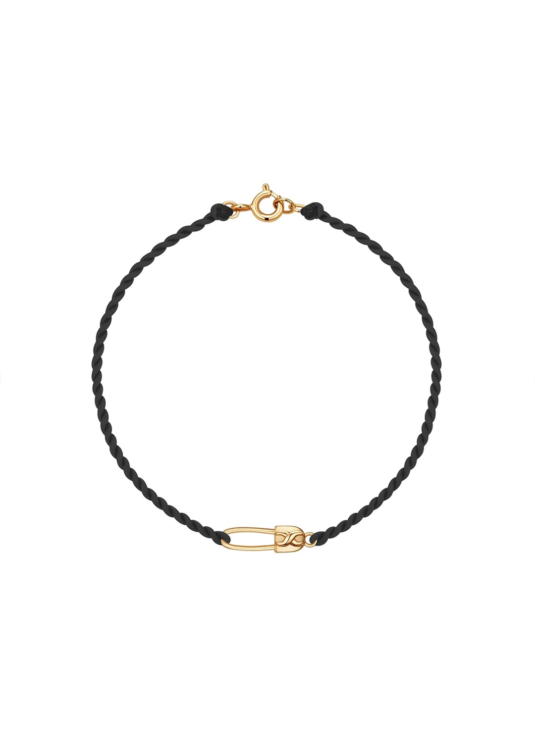 에스실 [G] Safety Pin Silk Bracelet_Black 상품 이미지 1