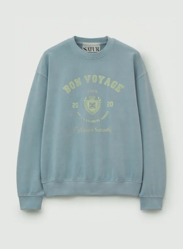 Bon Voyage Dyed Sweatshirt - Sky Blue