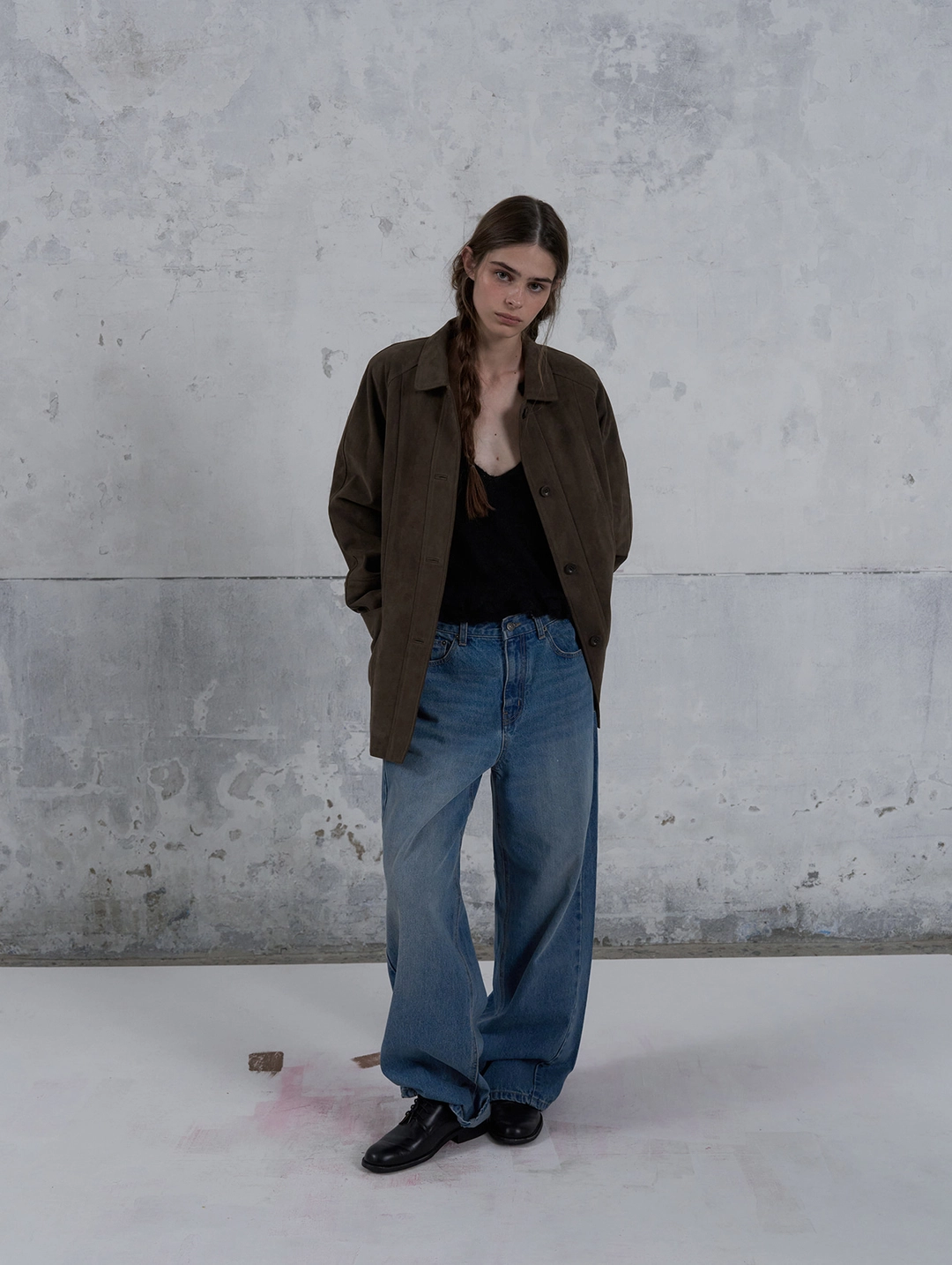 포에토 [5th] Noir ease suede jacket - suede khaki 상품 이미지 2
