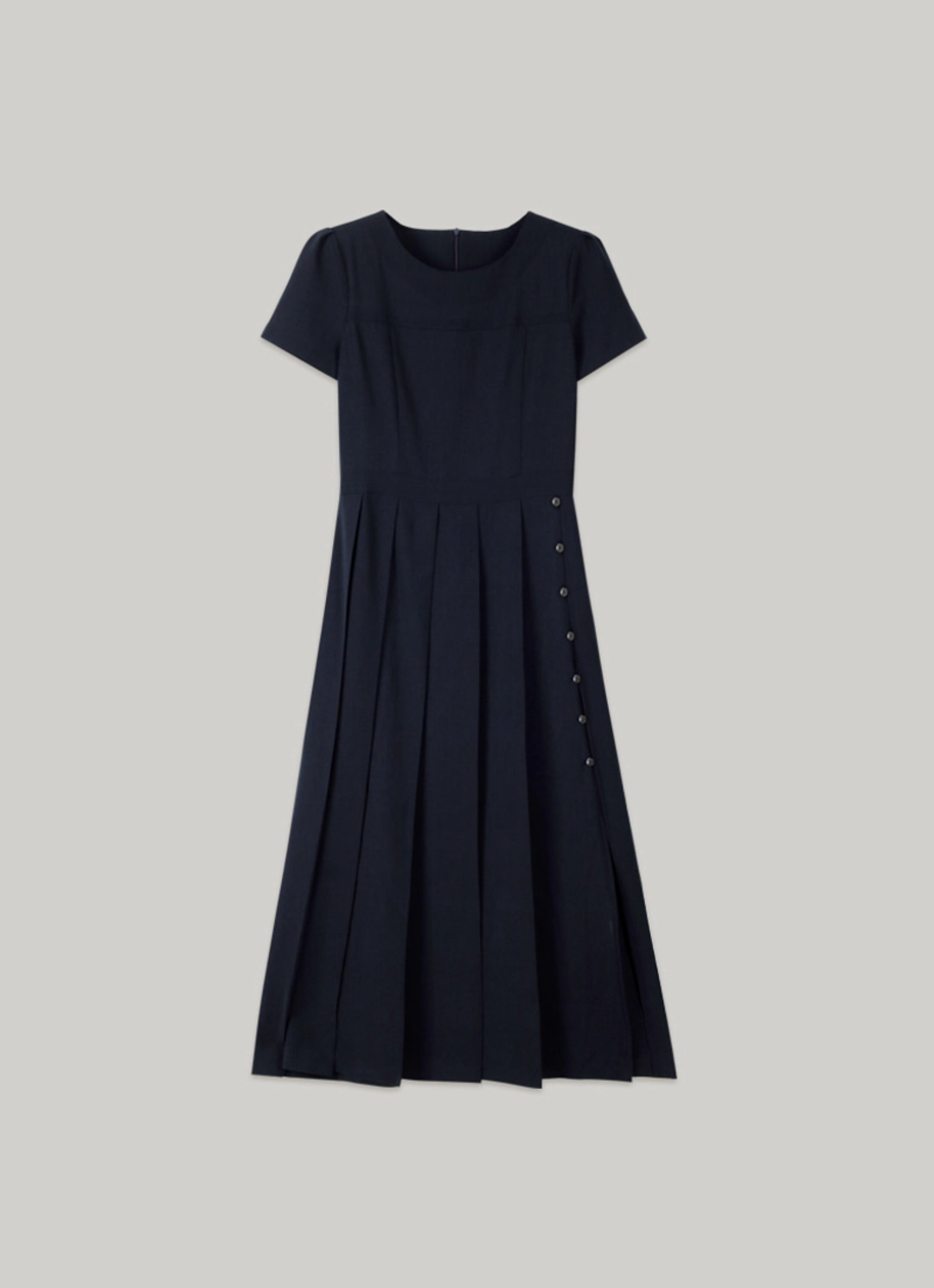 아워코모스 comos 1415 slit button point pleats dress (2color) 상품 이미지 3
