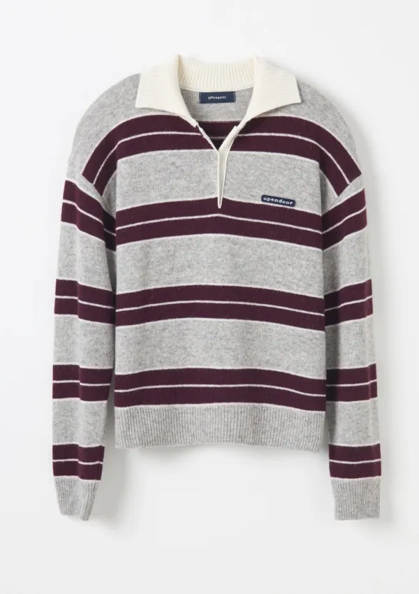 color stripes KNIT GRAY