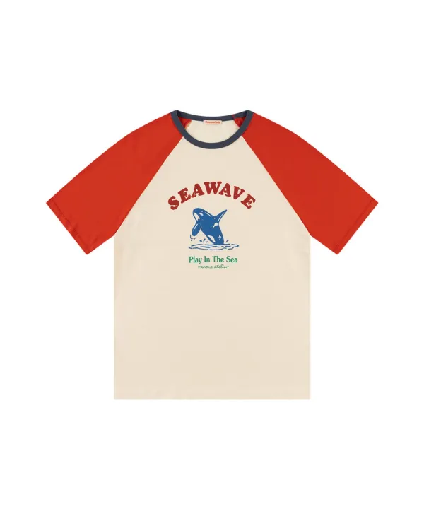 A3611 Seawave 래글런 티셔츠_Butter