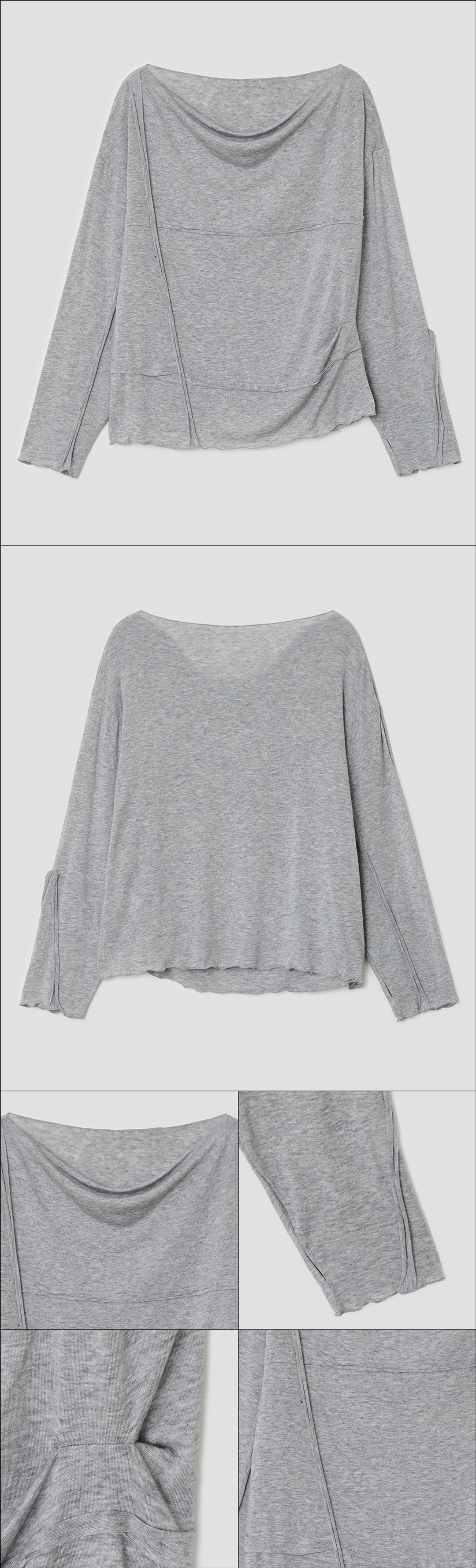 타입서비스 Draped Ruched Top [Gray] 상품 이미지 2