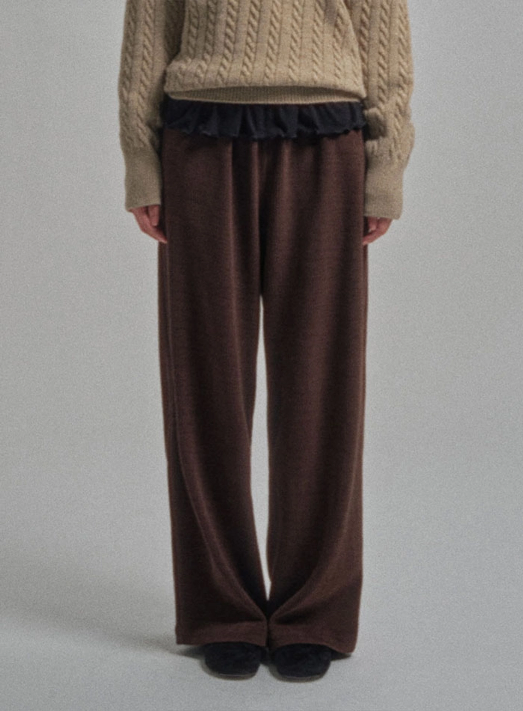 망고매니플리즈 MITTO BANDING PANTS_BROWN 상품 이미지 2