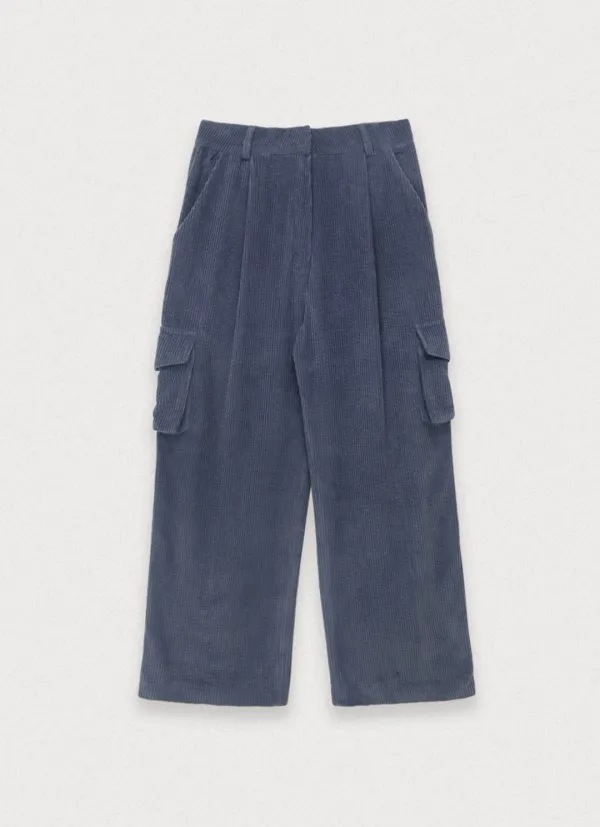 BOWL WINTER CORDUROY PANTS - BLUE GRAY