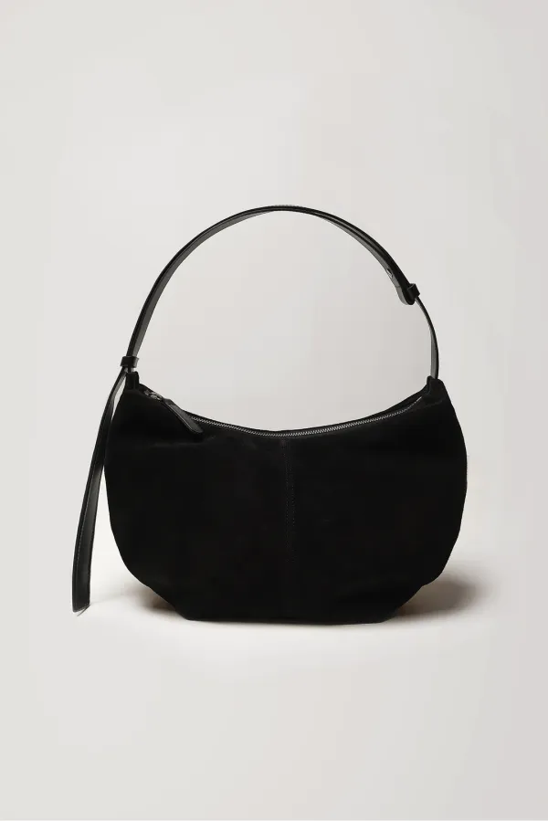 40TH / Shoulder leather bag (Black)