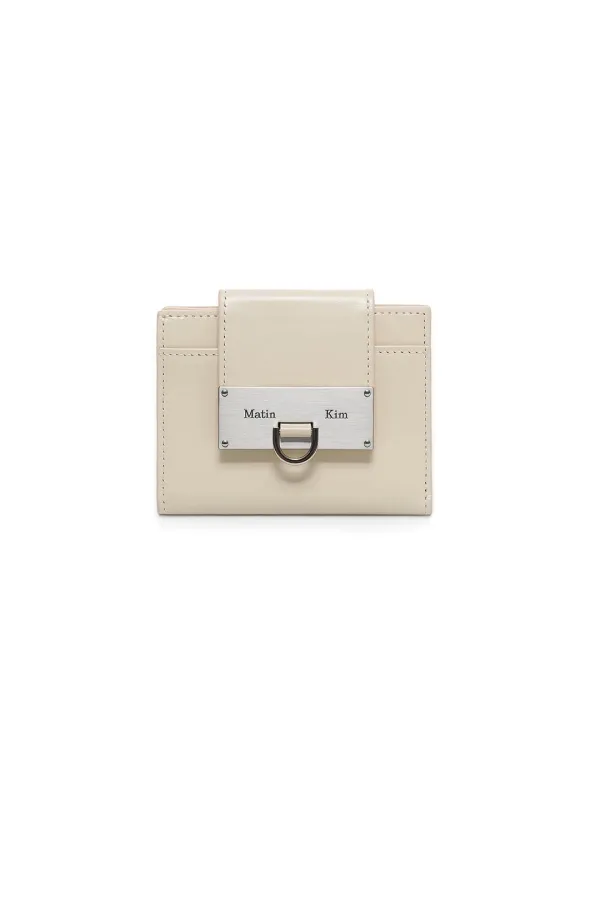 MATIN ARCH RING FLAP WALLET IN LIGHT BEIGE