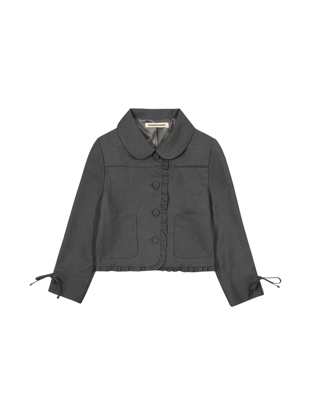 마가린핑거스 FRILL RIBBON JACKET (GREY) 상품 이미지 1