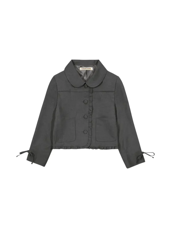 FRILL RIBBON JACKET (GREY)