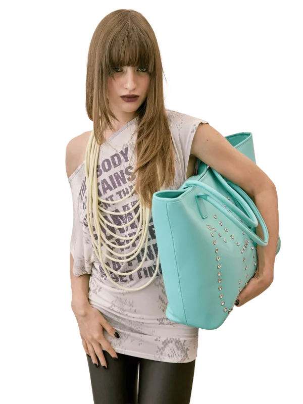 Couture Grocery Tote Bag Mint