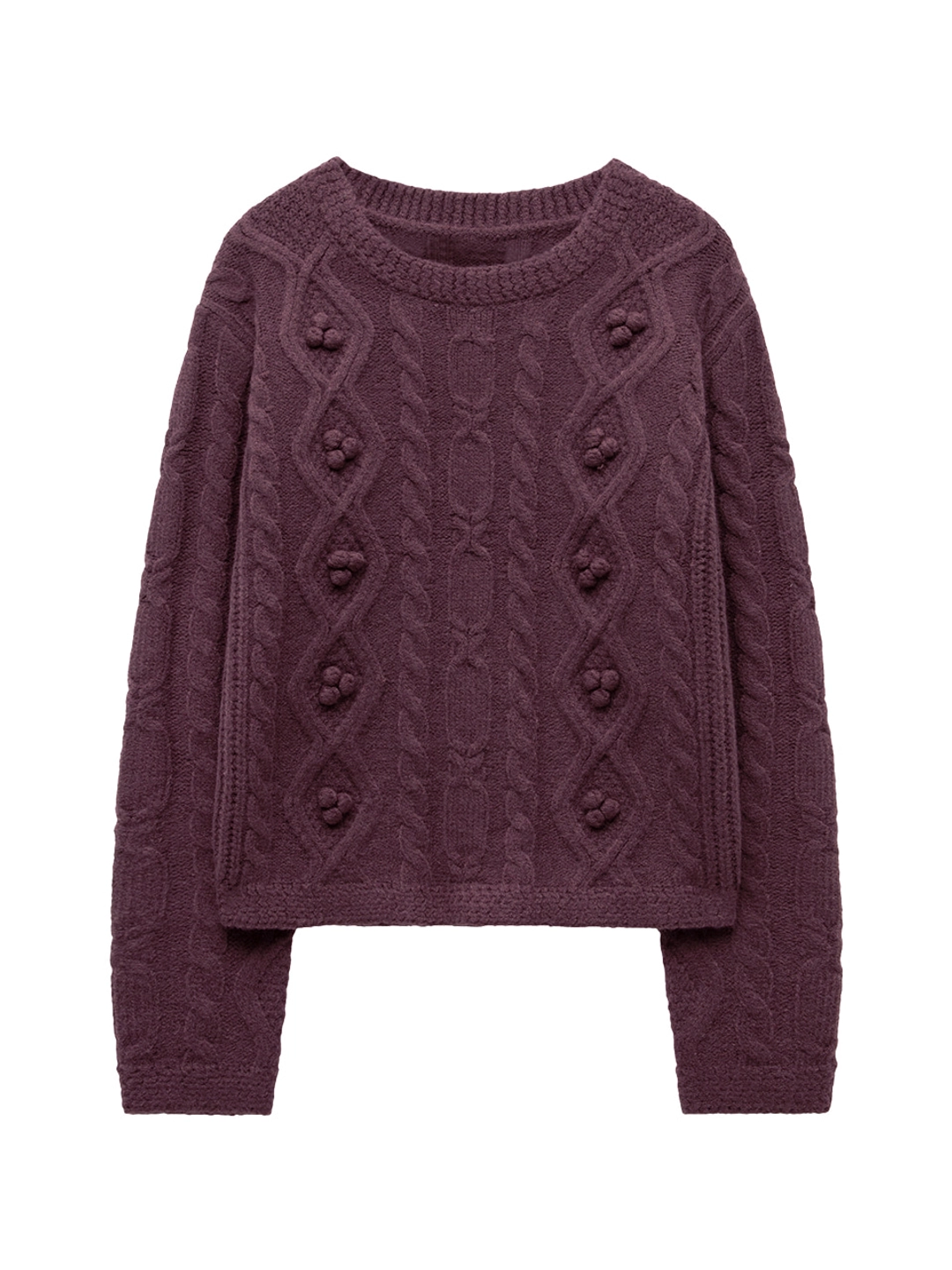 마가린핑거스 ARGYLE POMPOM KNIT (PURPLE) 상품 이미지 1
