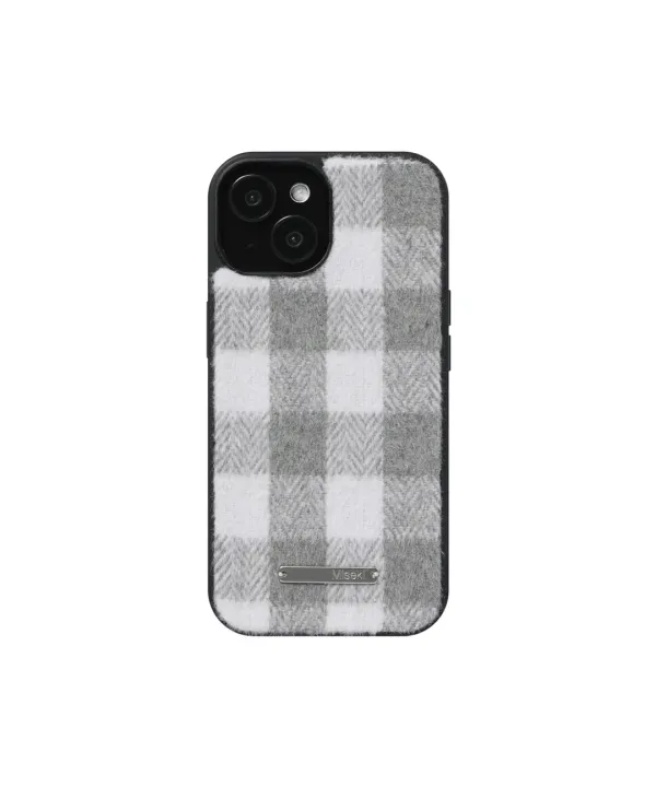 Cozy check iphone case GREY