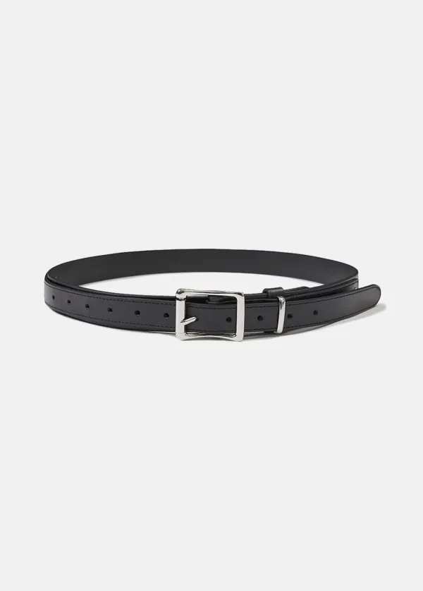 [2nd REORDER] DOUBLE STRAP LEATHER BELT (BLACK)