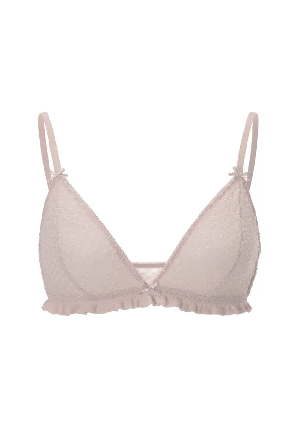 Puffy lace bralette